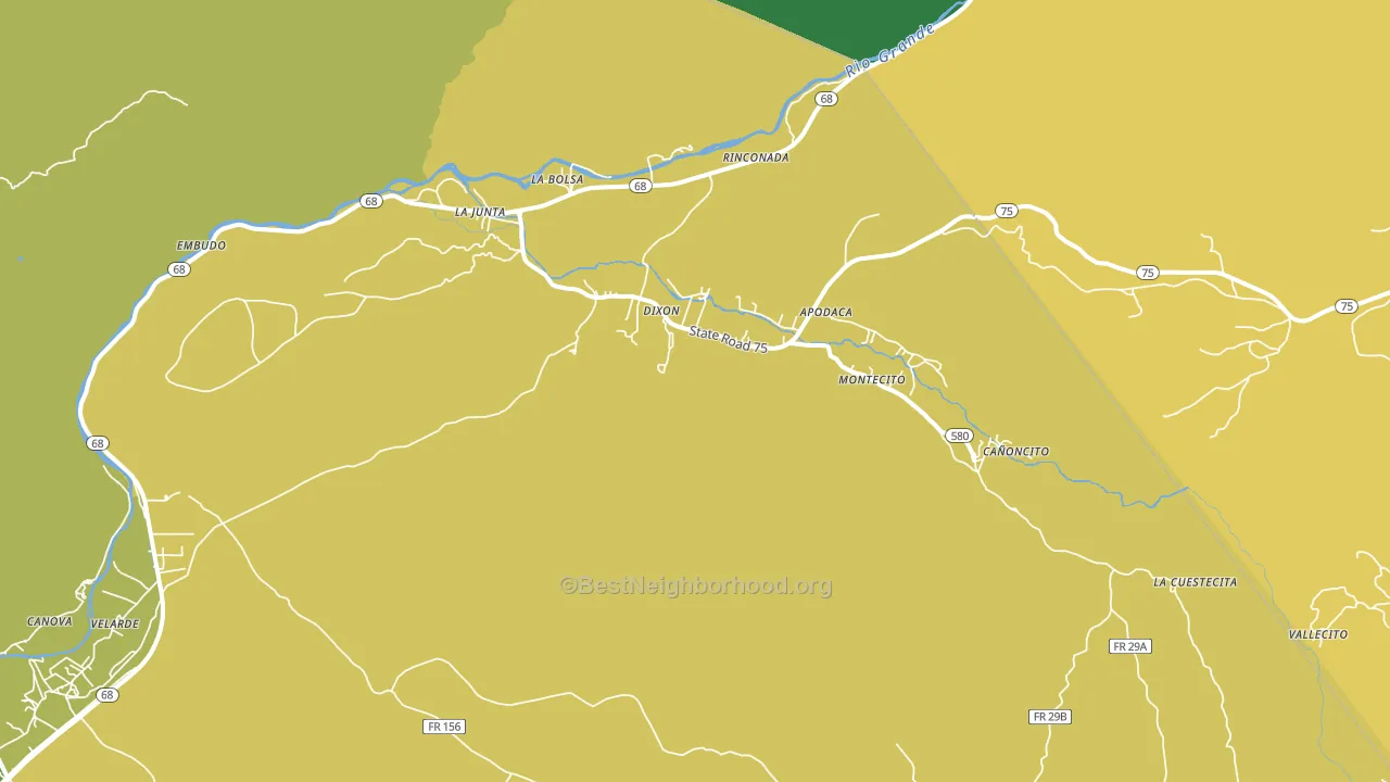 Dixon, NM block-group voter-turnout map