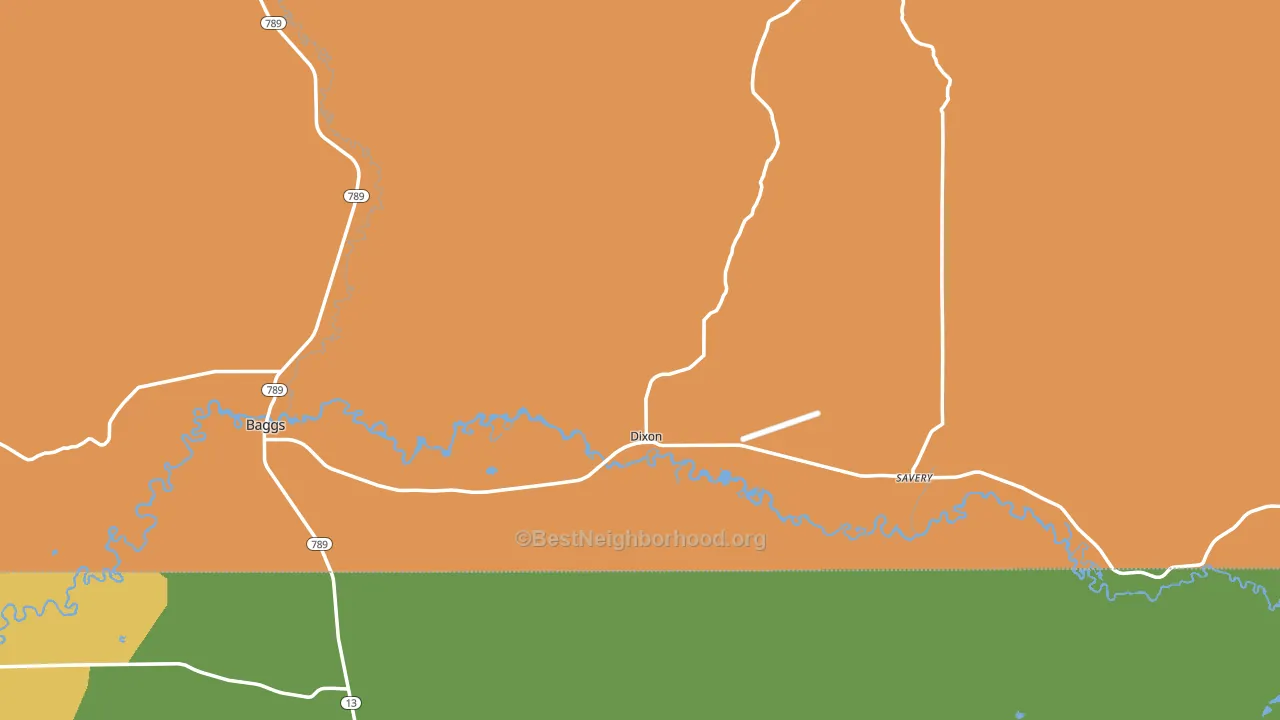 Dixon, WY block-group voter-turnout map