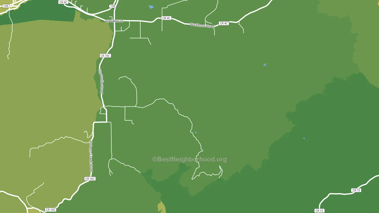 Dixonville, OR block-group voter-turnout map