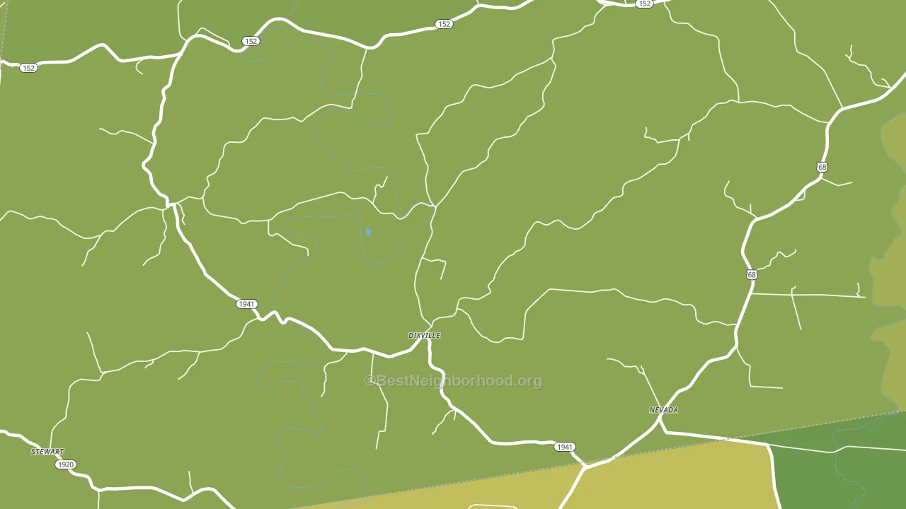 Dixville, KY block-group voter-turnout map