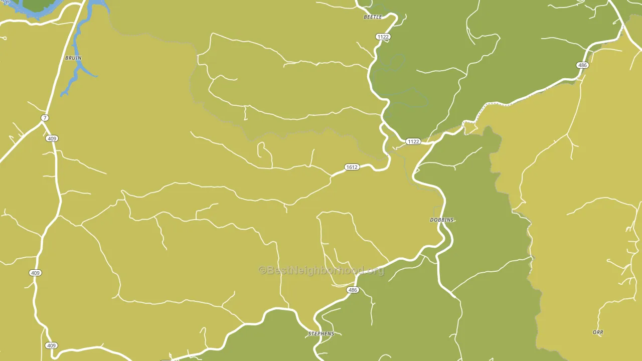 Dobbins, KY block-group voter-turnout map