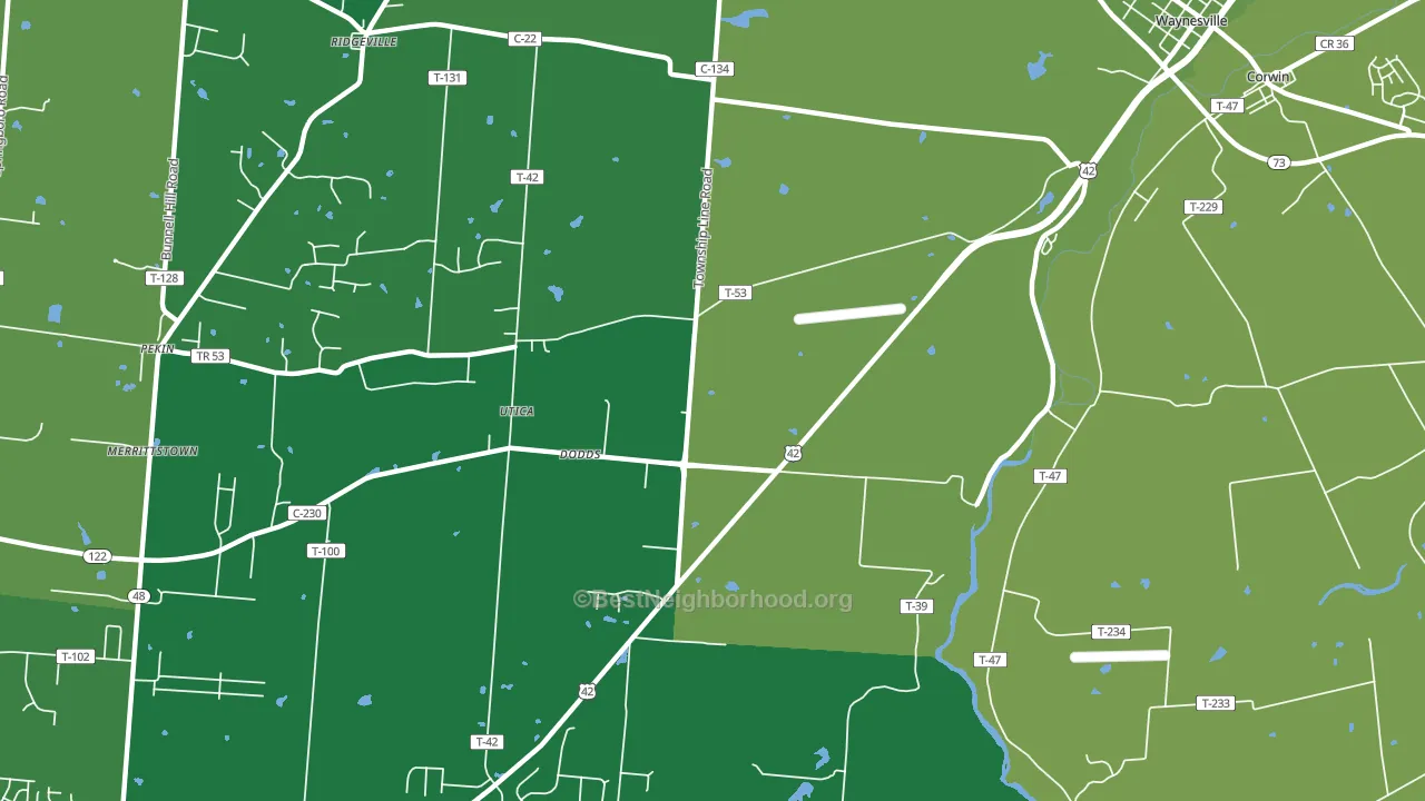 Dodds, OH block-group voter-turnout map