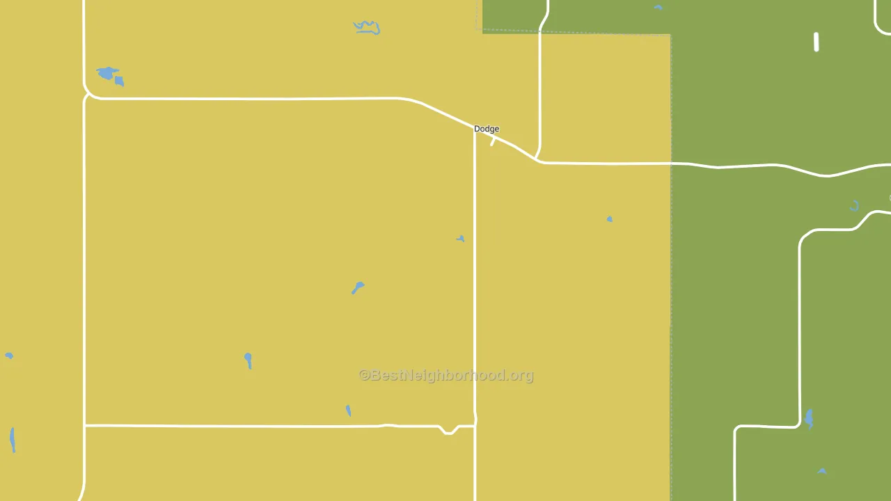 Dodge, ND block-group voter-turnout map