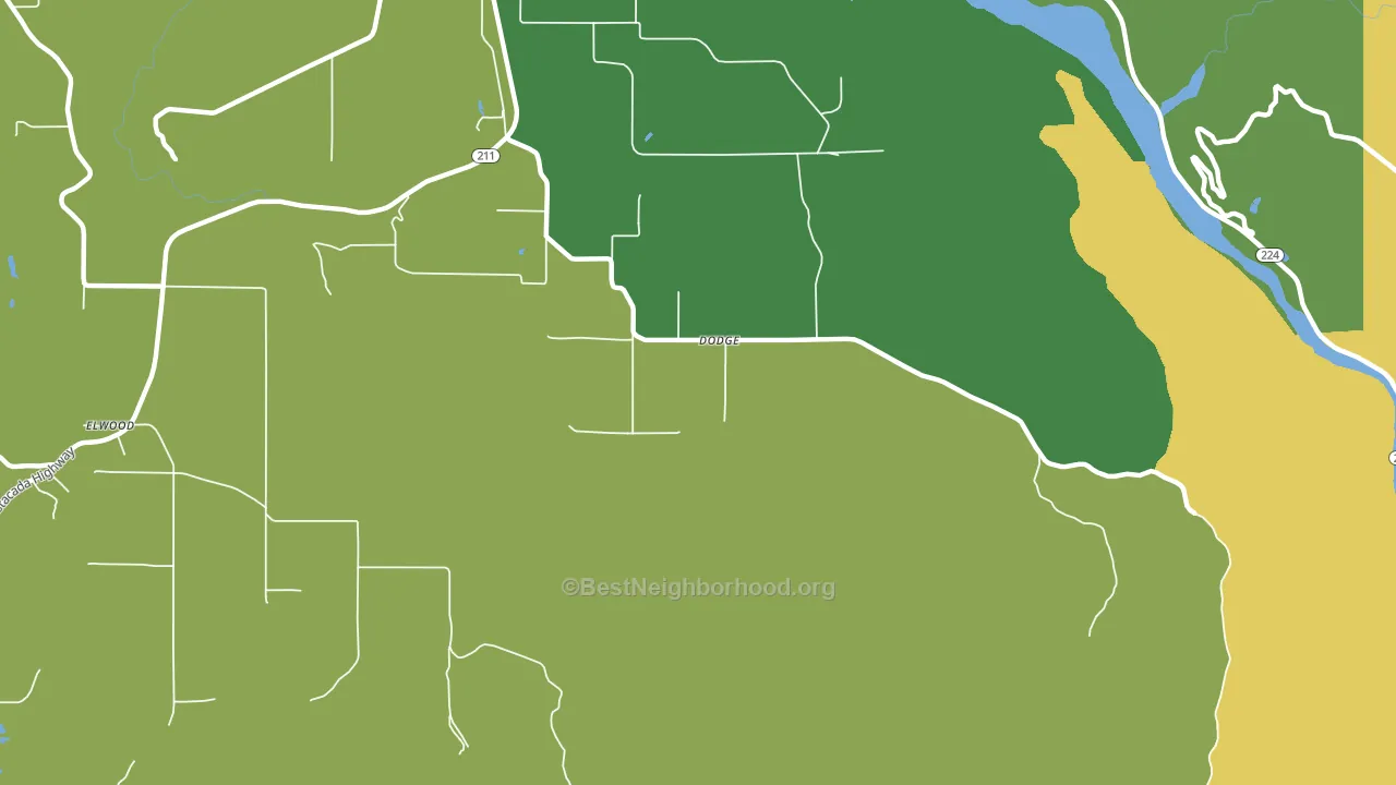 Dodge, OR block-group voter-turnout map