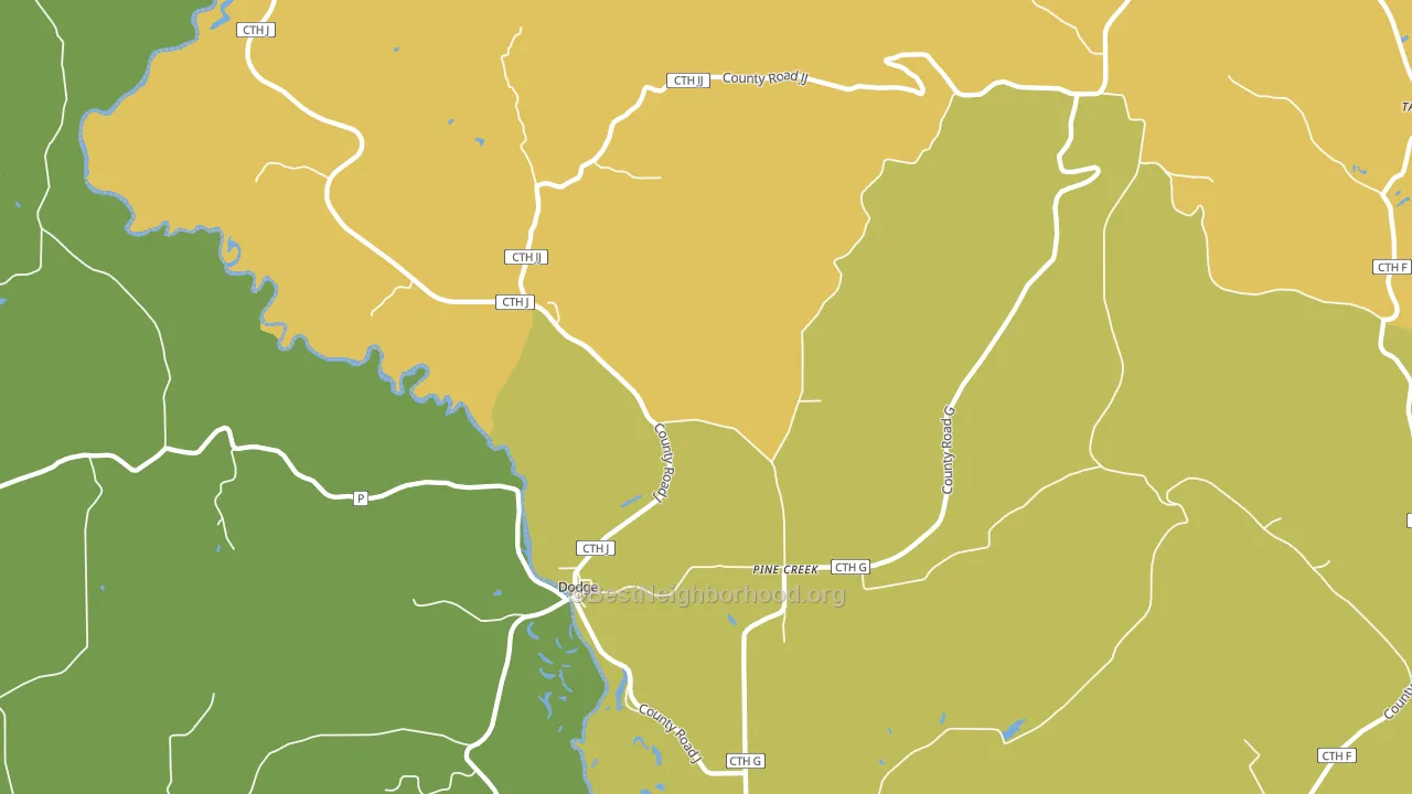 Dodge, WI block-group voter-turnout map