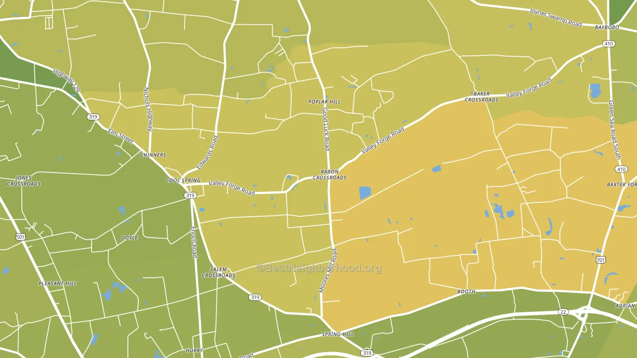 Dog Bluff, SC block-group voter-turnout map