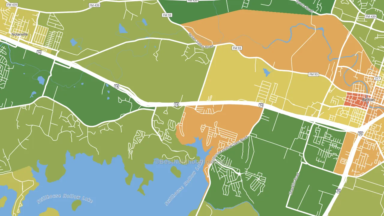Dog Ridge, TX block-group voter-turnout map
