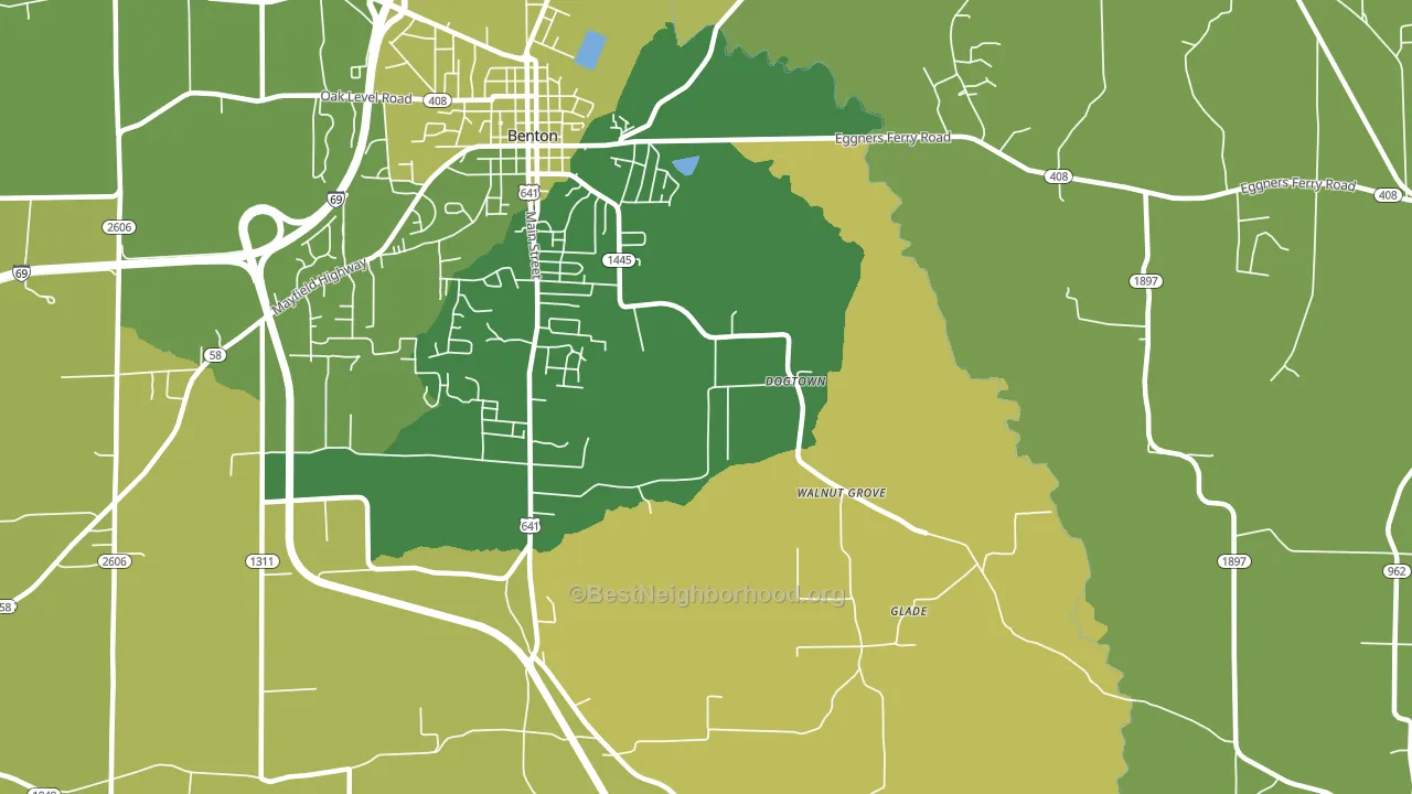 Dogtown, KY block-group voter-turnout map