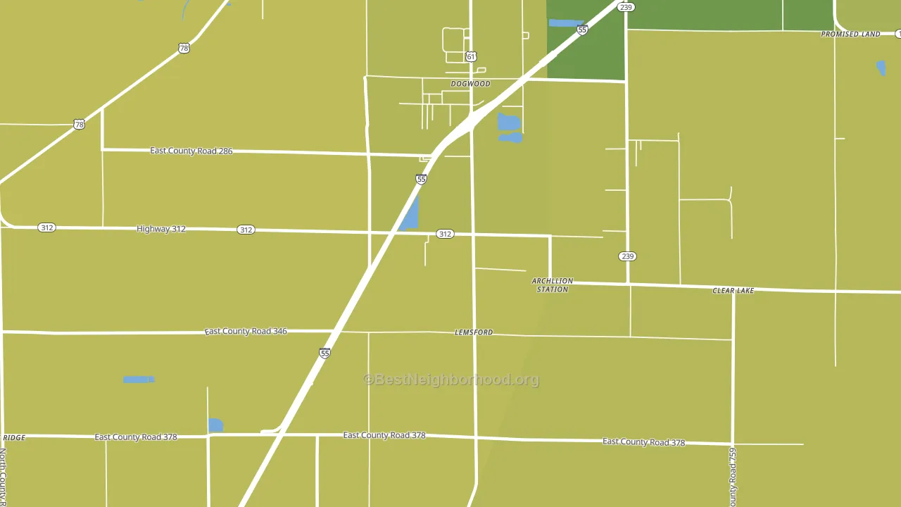 Dogwood, AR block-group voter-turnout map