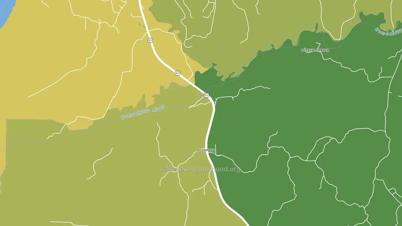 Doloroso, MS block-group voter-turnout map