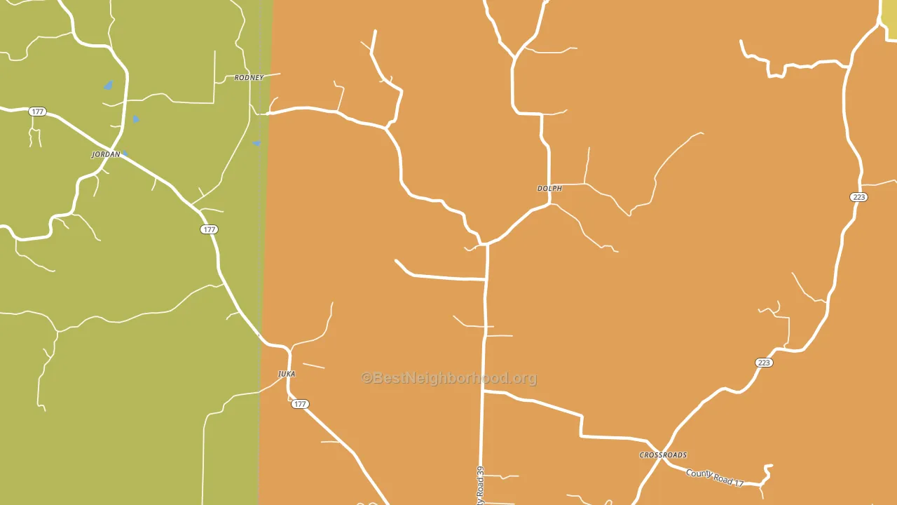 Dolph, AR block-group voter-turnout map