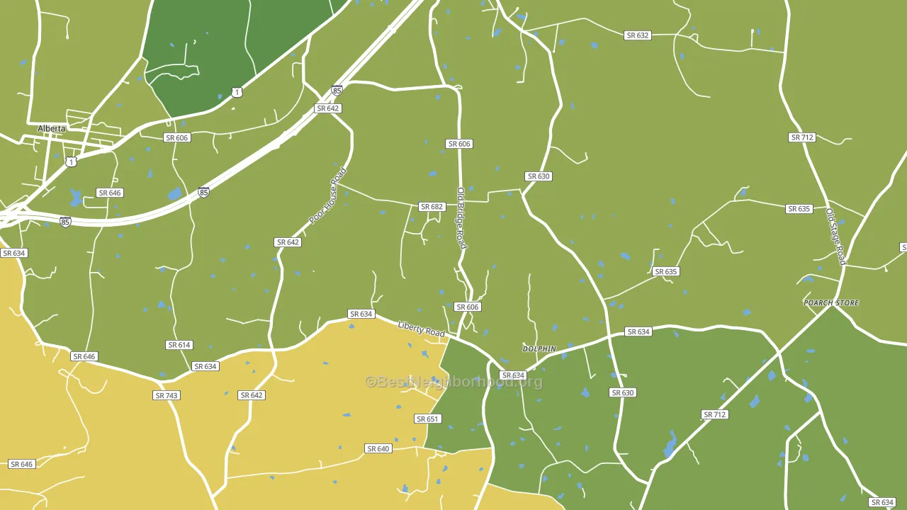 Dolphin, VA block-group voter-turnout map