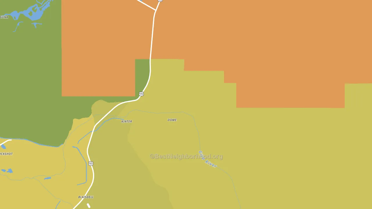 Dome, AZ block-group voter-turnout map
