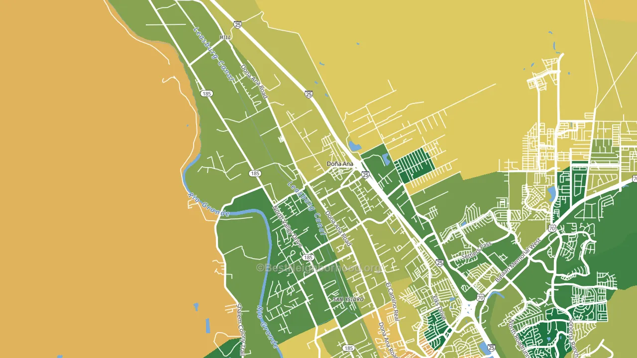 Dona Ana, NM block-group voter-turnout map