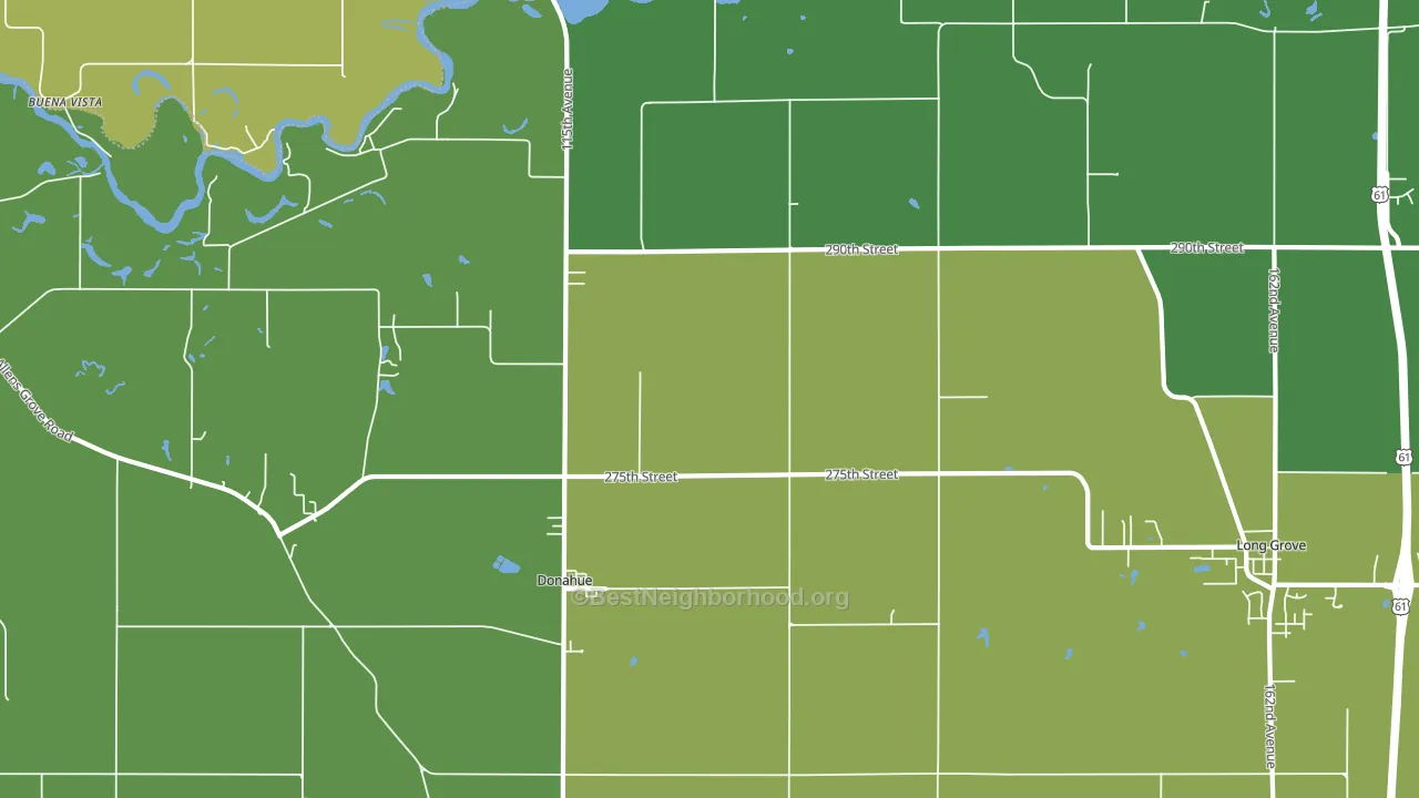 Donahue, IA block-group voter-turnout map