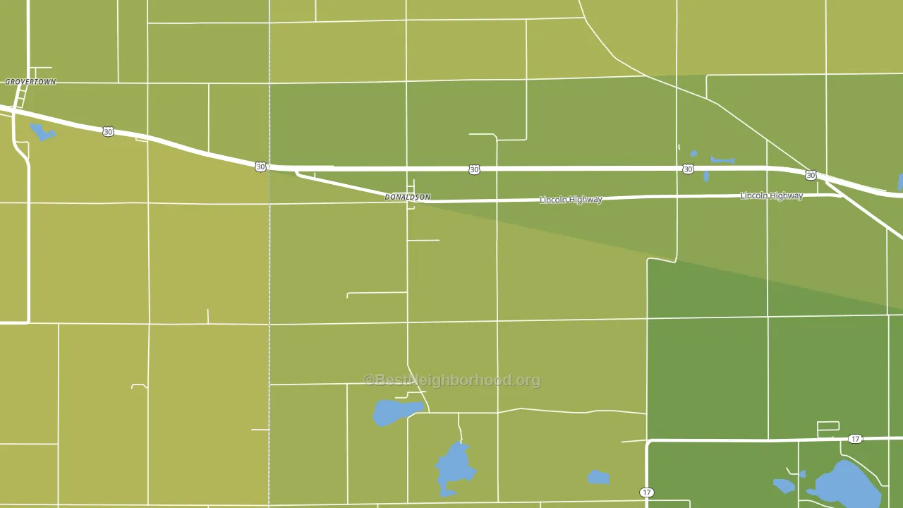 Donaldson, IN block-group voter-turnout map