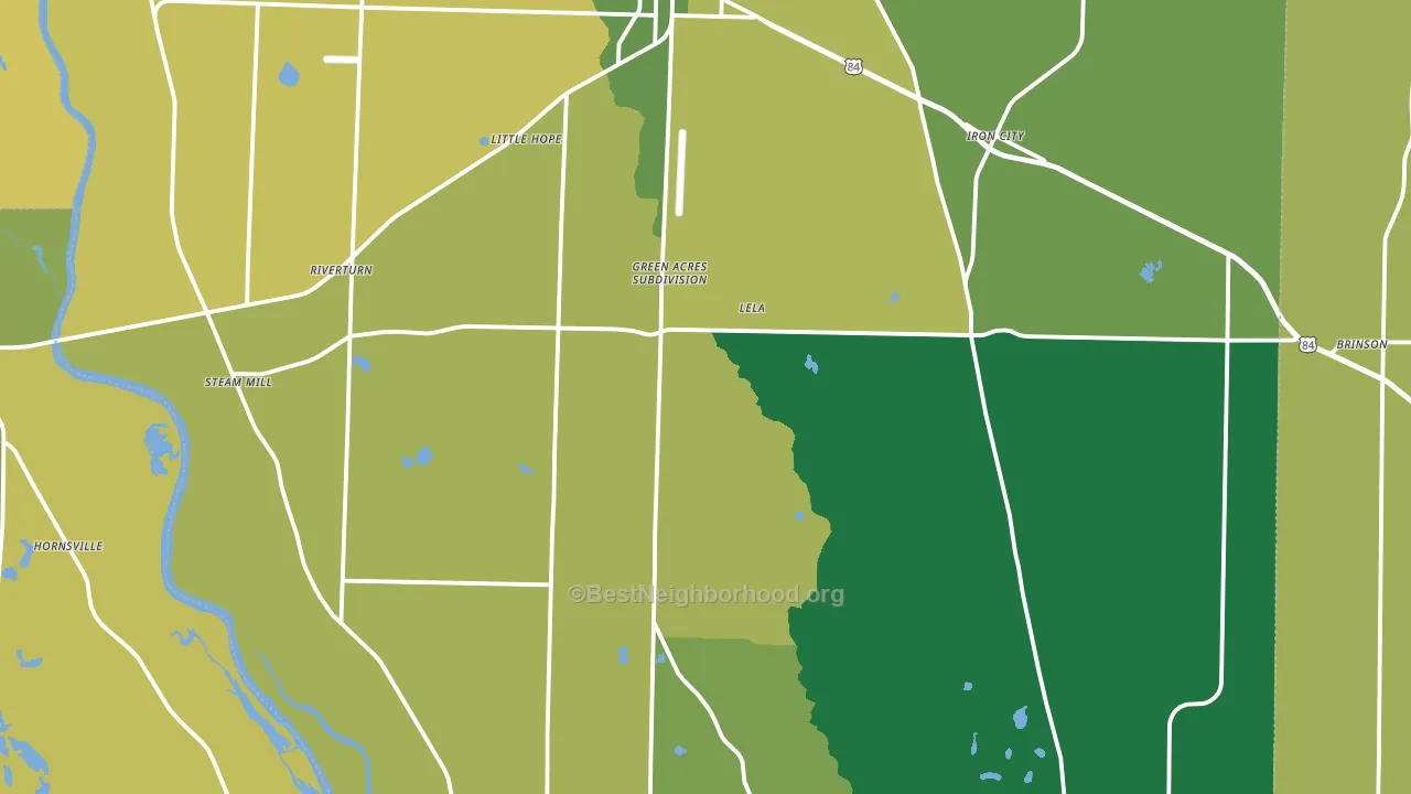 Donalsonville, GA block-group voter-turnout map