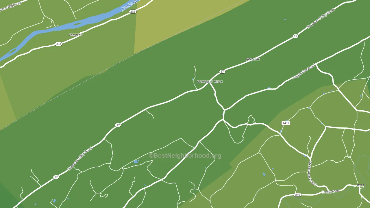 Donnally Mills, PA block-group voter-turnout map