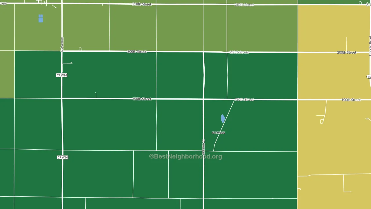 Donnan, IA block-group voter-turnout map