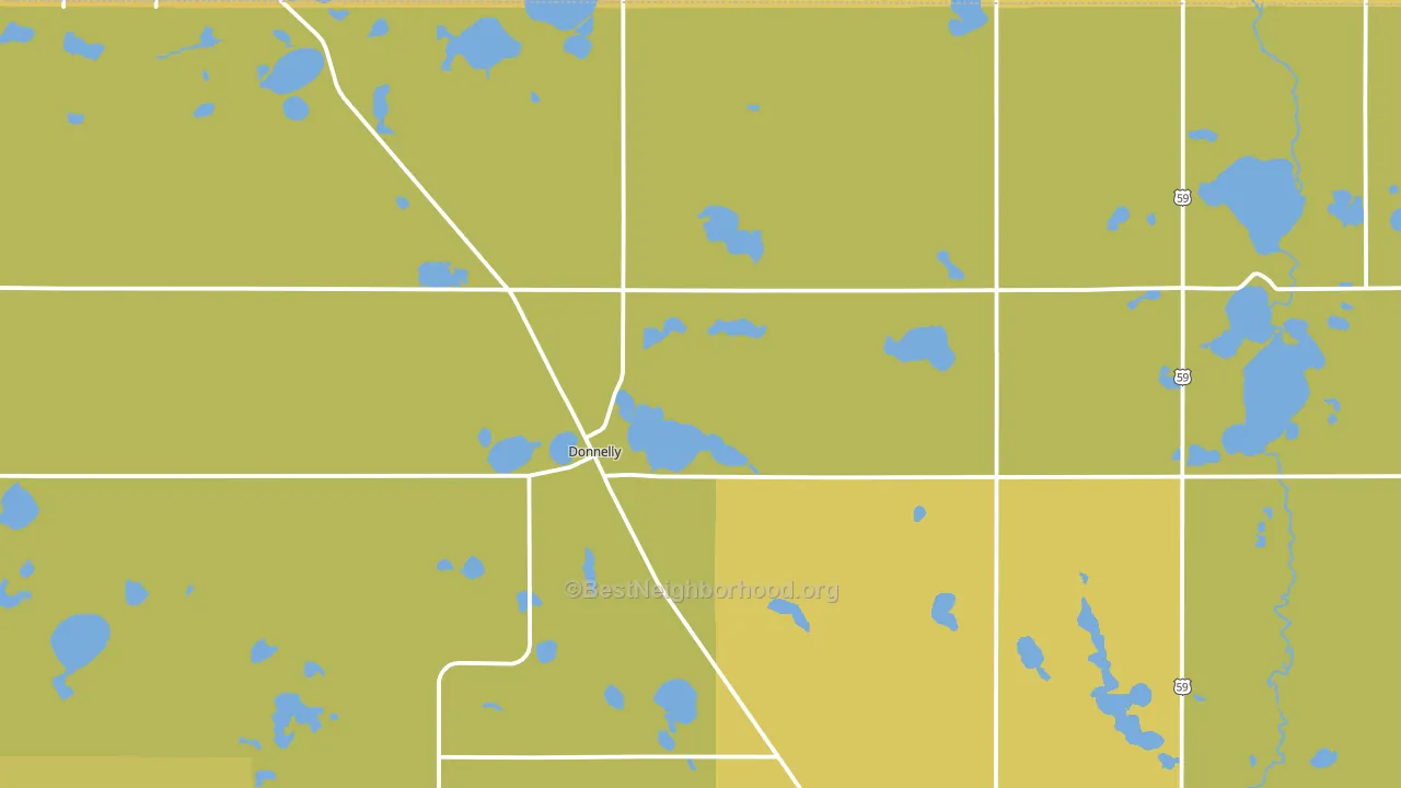 Donnelly, MN block-group voter-turnout map