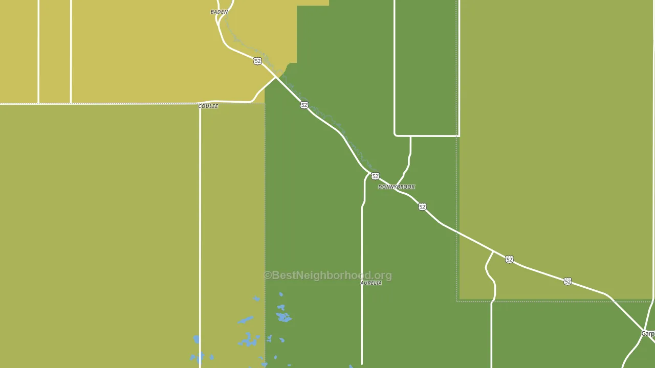 Donnybrook, ND block-group voter-turnout map