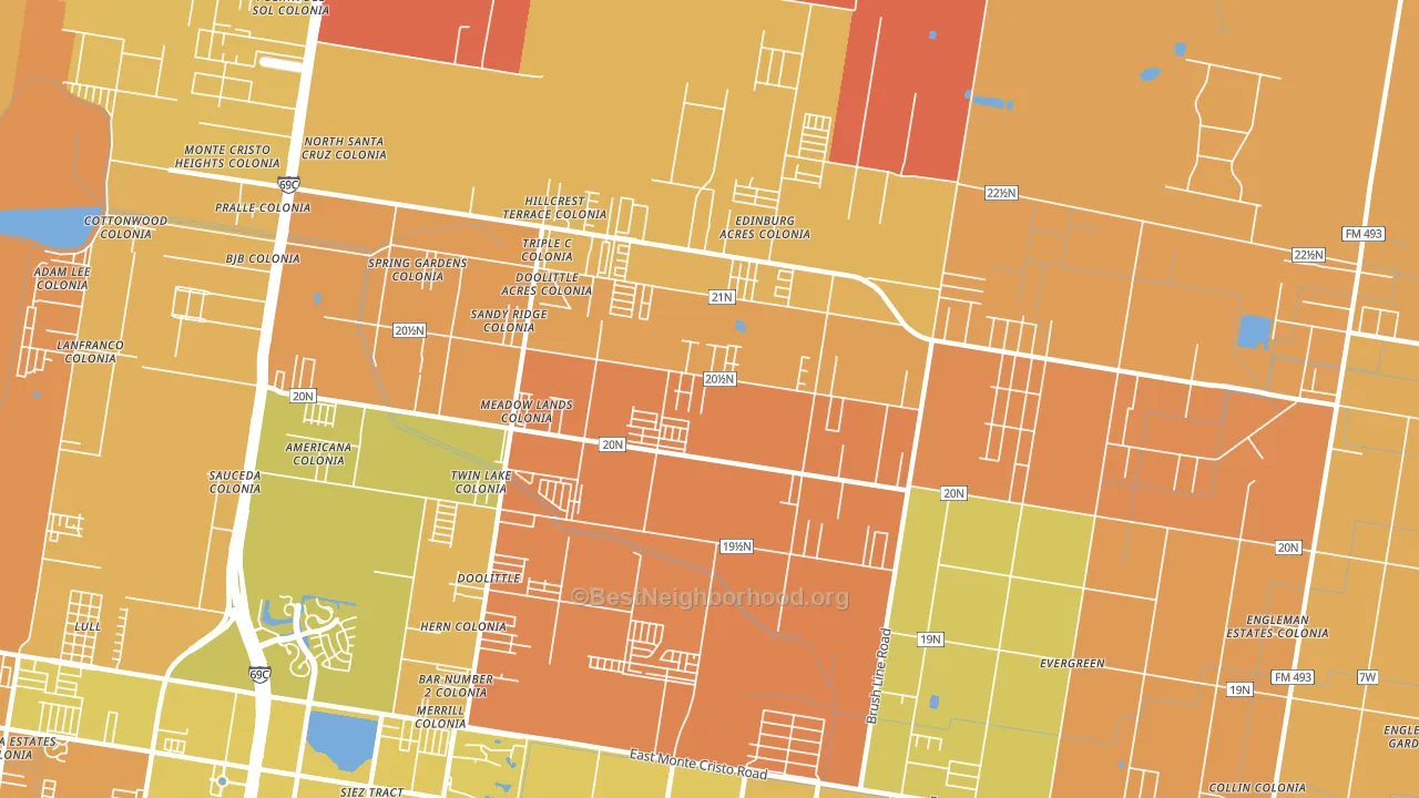 Doolittle, TX block-group voter-turnout map