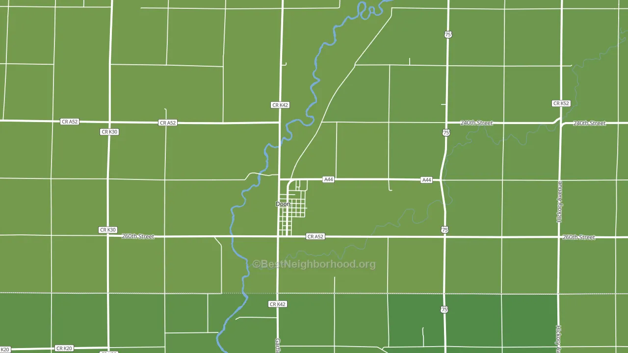 Doon, IA block-group voter-turnout map
