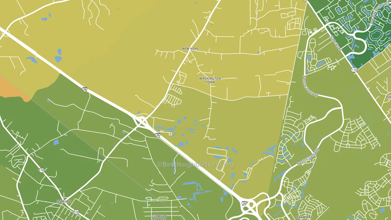 Dorchester Estates, SC block-group voter-turnout map