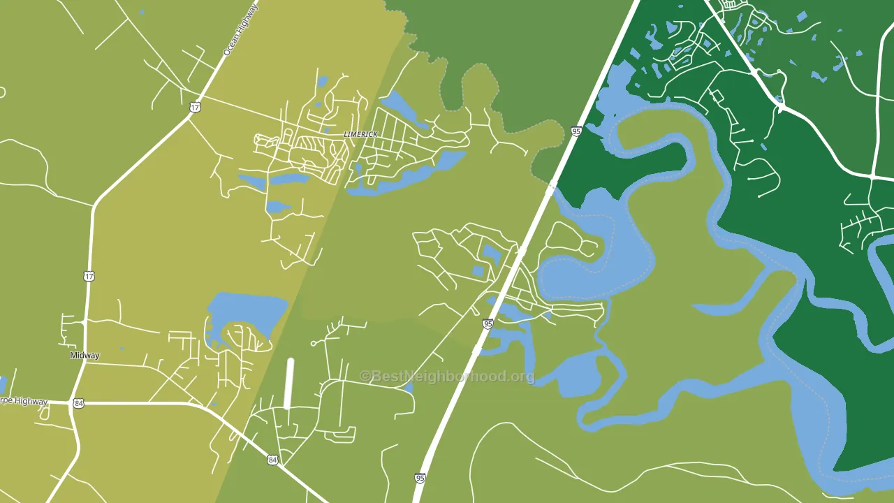 Dorchester, GA block-group voter-turnout map