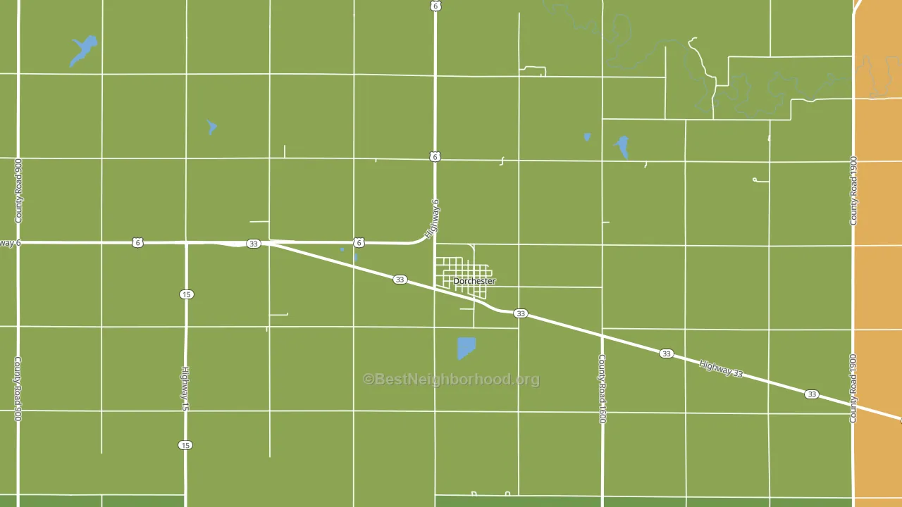 Dorchester, NE block-group voter-turnout map