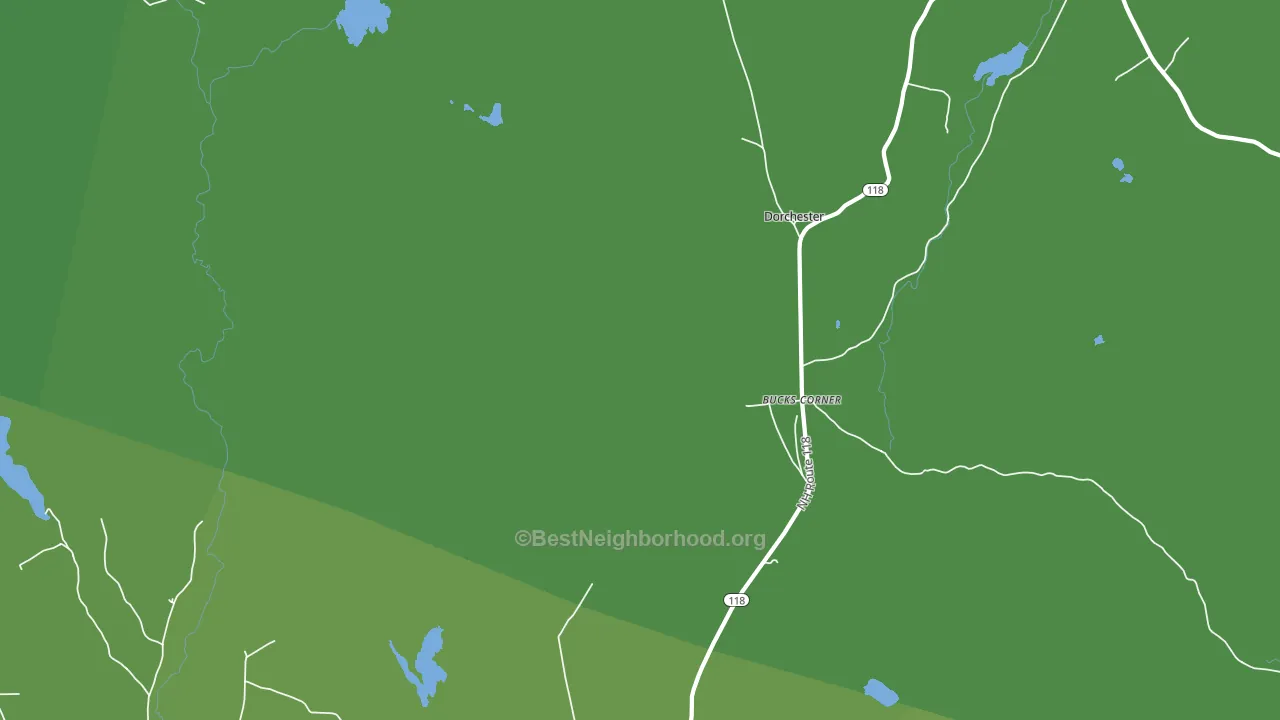 Dorchester, NH block-group voter-turnout map
