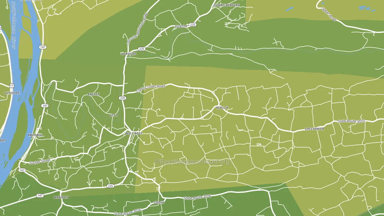 Dornsife, PA block-group voter-turnout map