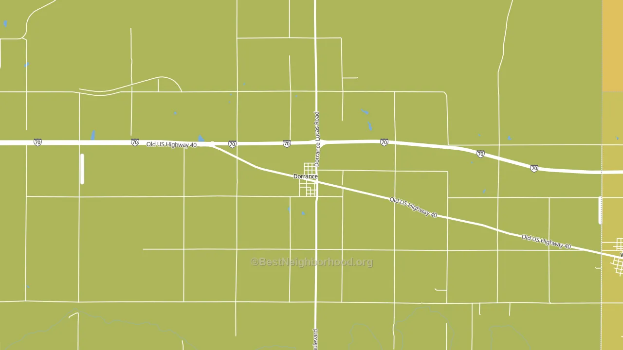 Dorrance, KS block-group voter-turnout map