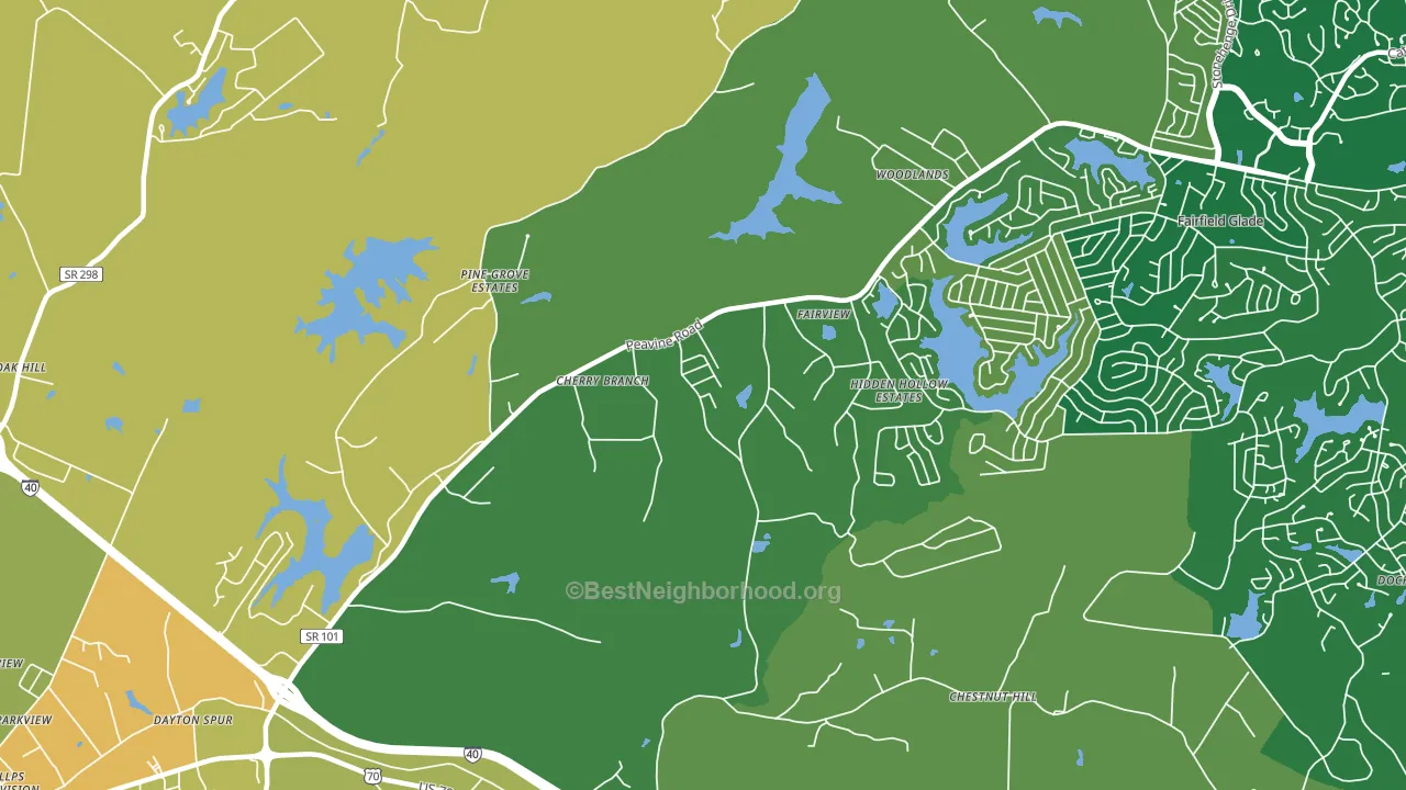 Dorton, TN block-group voter-turnout map