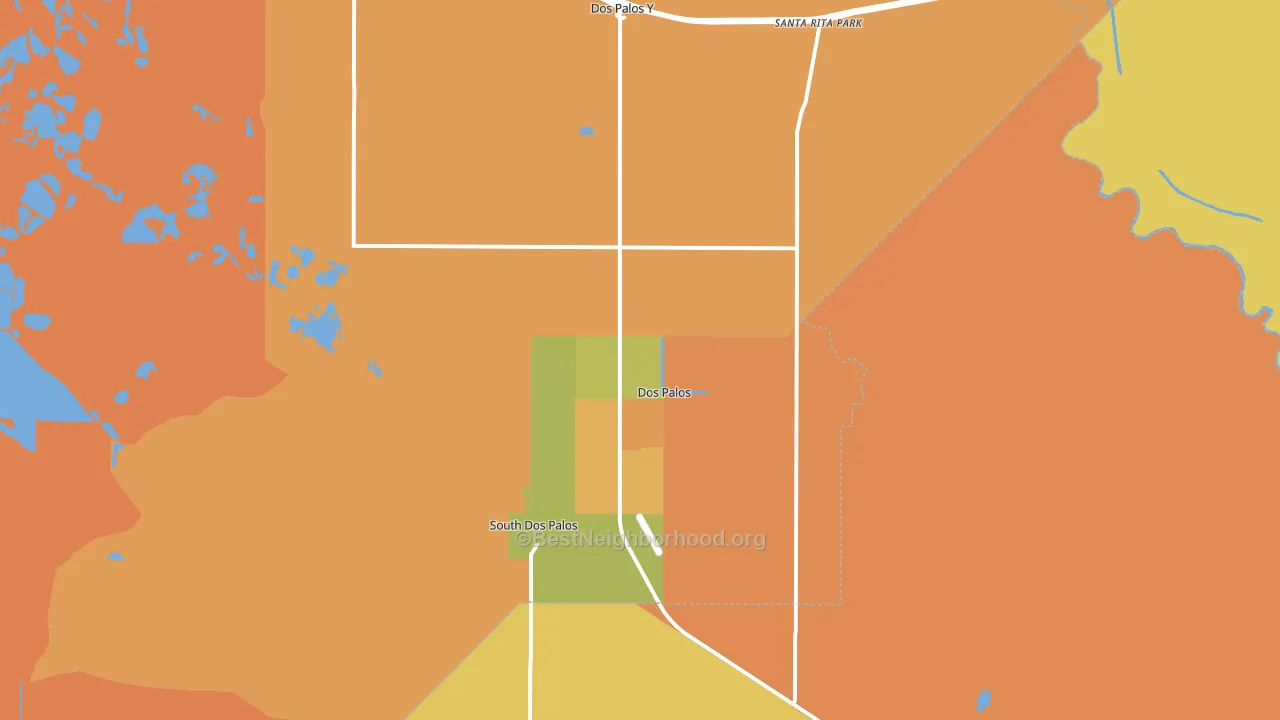 Dos Palos, CA block-group voter-turnout map