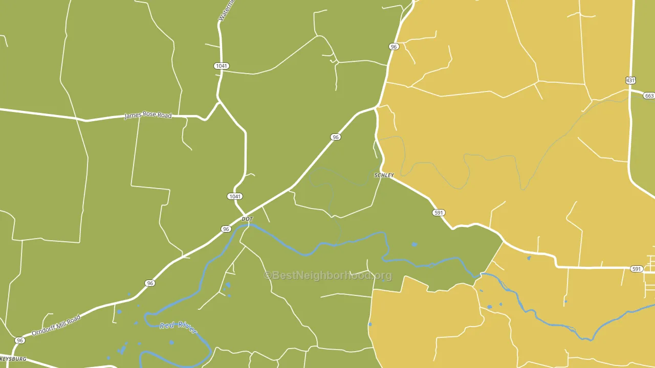 Dot, KY block-group voter-turnout map