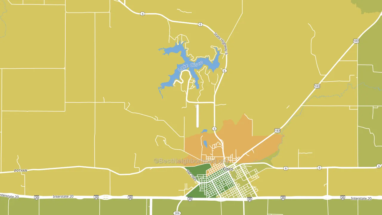 Dothan, TX block-group voter-turnout map