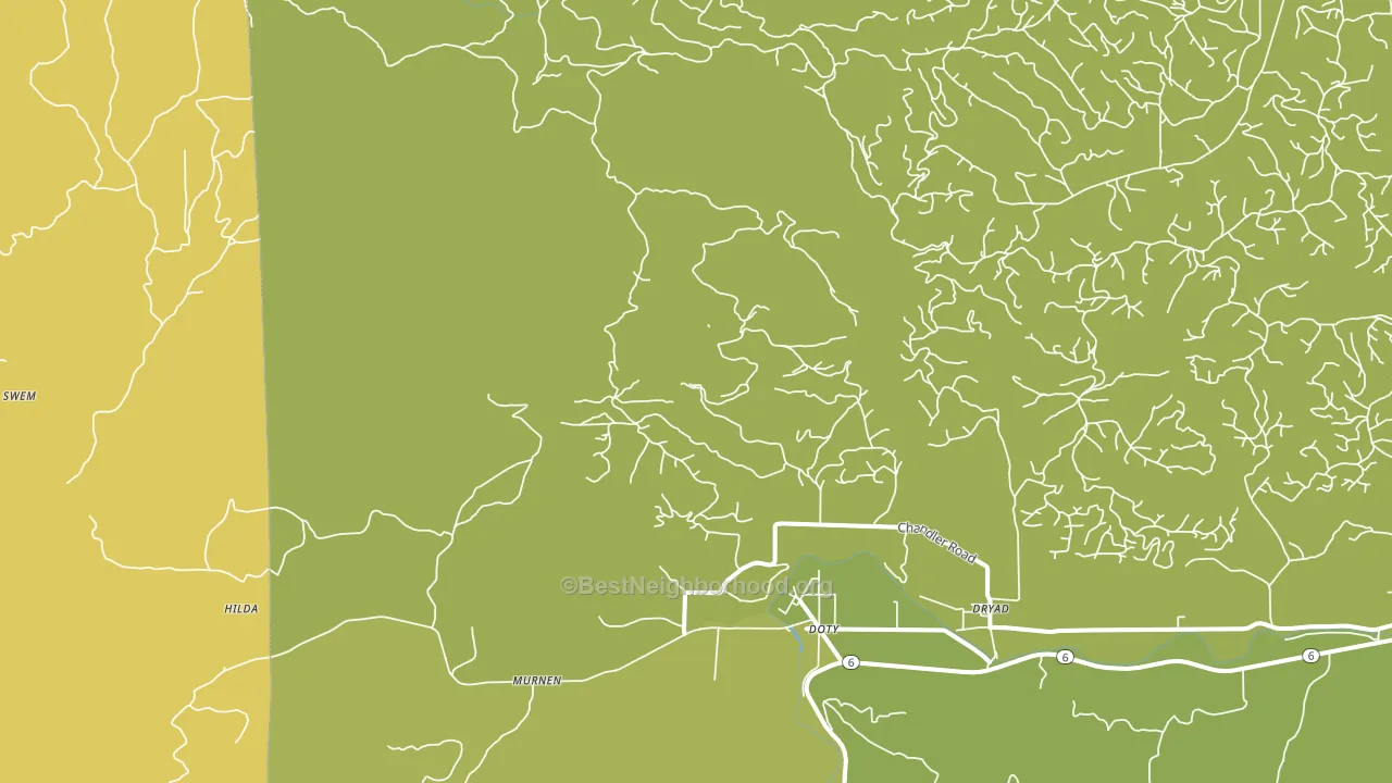 Doty, WA block-group voter-turnout map