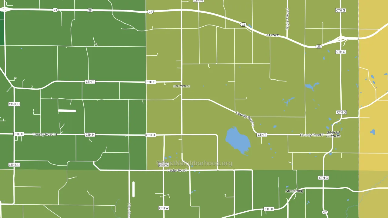 Dotyville, WI block-group voter-turnout map
