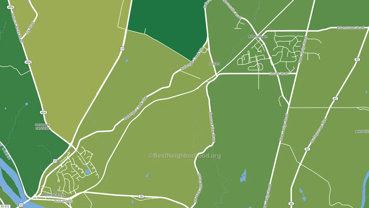 Doubs, MD block-group voter-turnout map