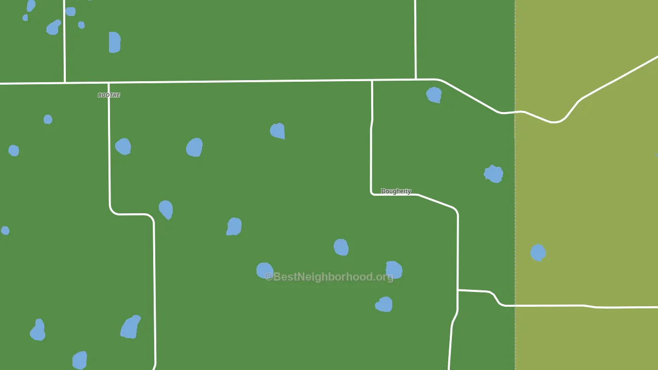 Dougherty, TX block-group voter-turnout map