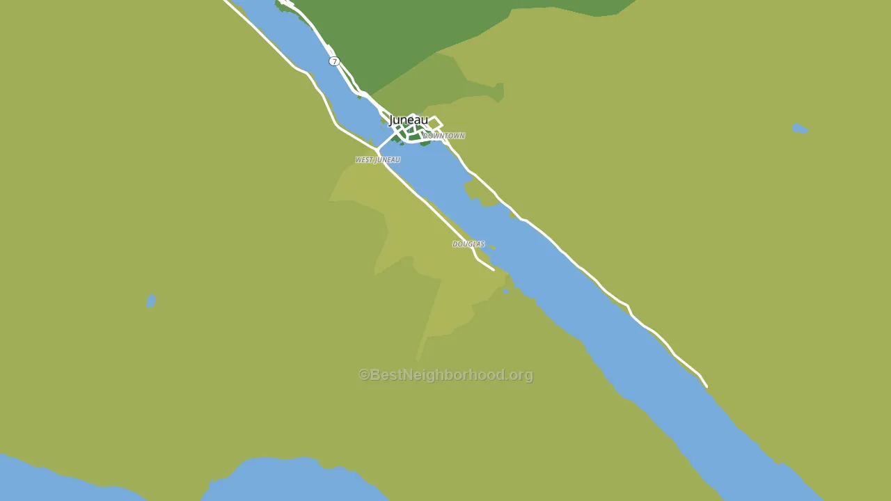 Douglas, AK block-group voter-turnout map