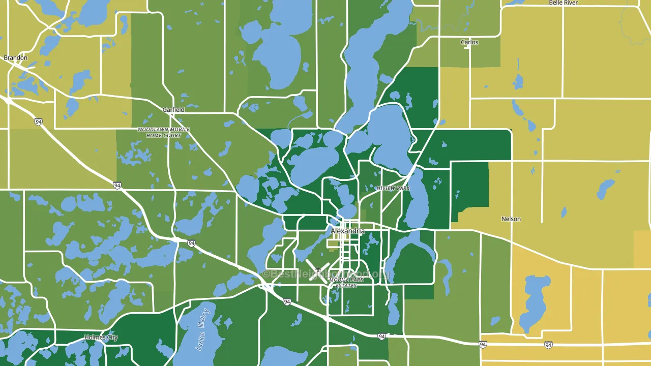 Douglas County, MN block-group voter-turnout map