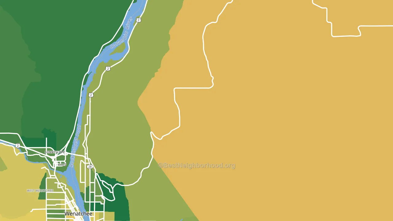 Douglas County, WA block-group voter-turnout map