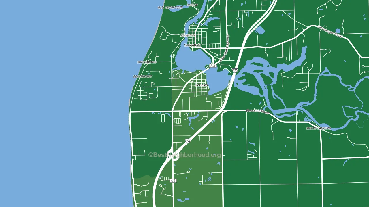 Douglas, MI block-group voter-turnout map