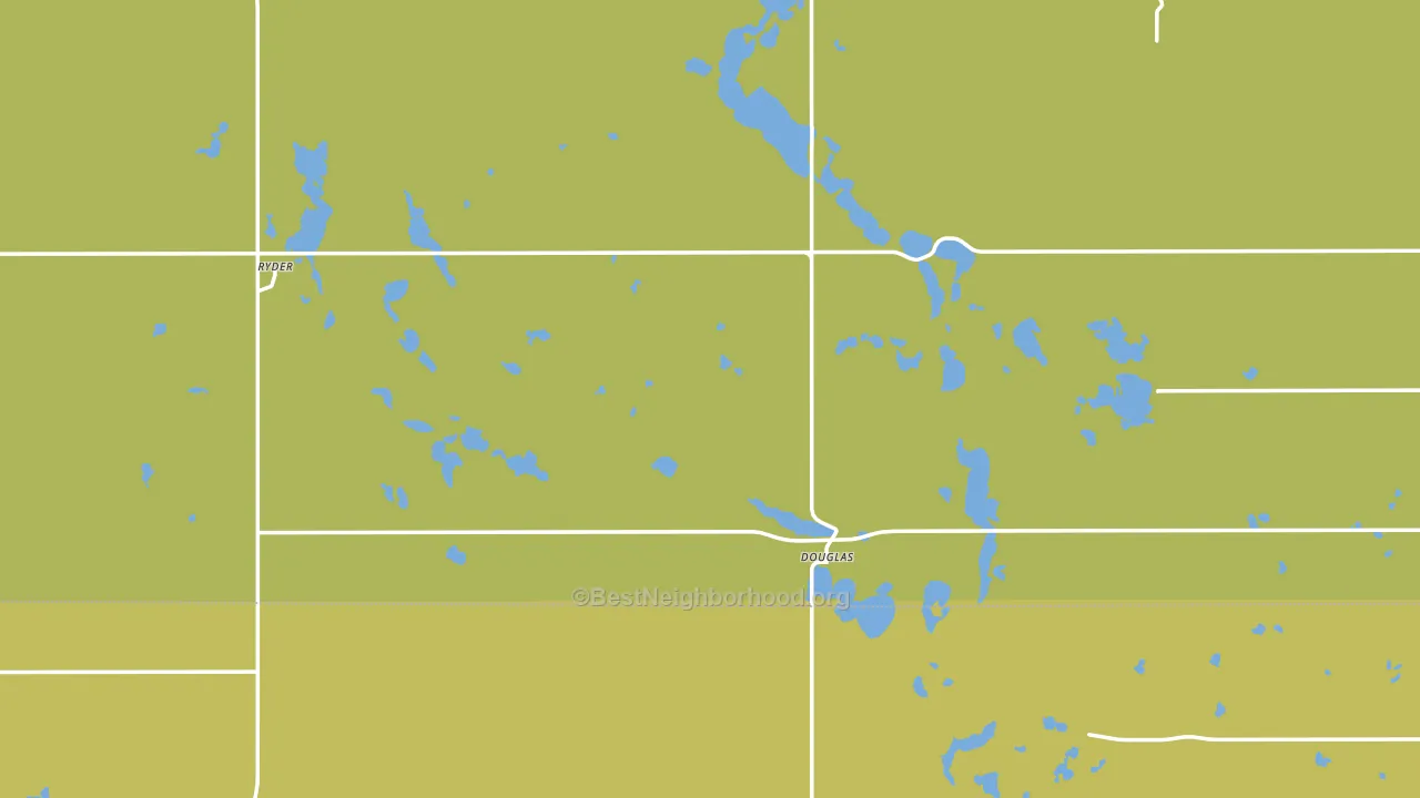 Douglas, ND block-group voter-turnout map