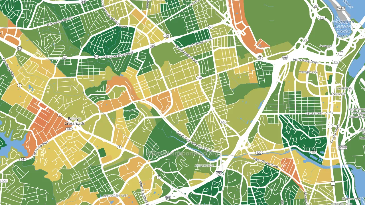 Douglas Park, Arlington, VA block-group voter-turnout map