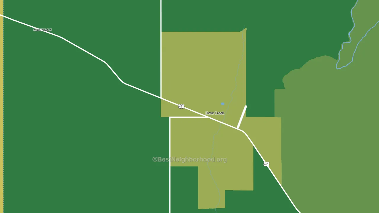Dove Creek, CO block-group voter-turnout map