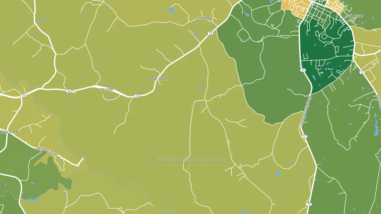 Dove Creek, GA block-group voter-turnout map