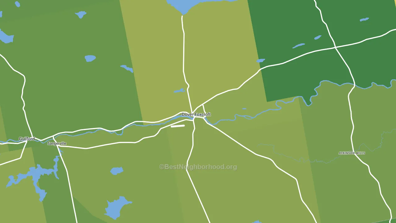 Dover Foxcroft, ME block-group voter-turnout map